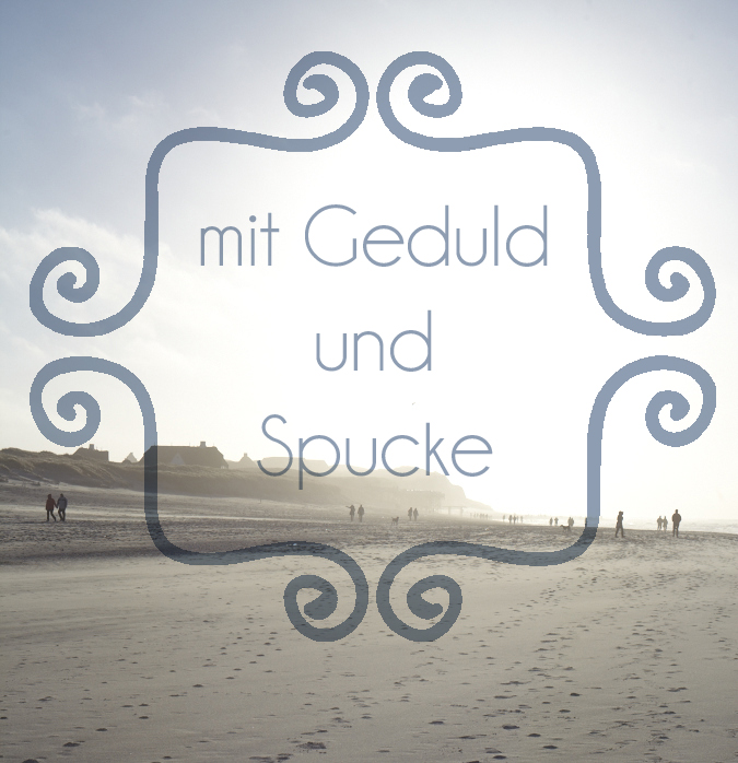mit geduld und spucke