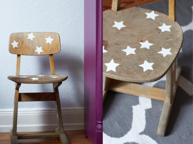 Kinderstuhl DIY Sterne https://www.tastesheriff.com/