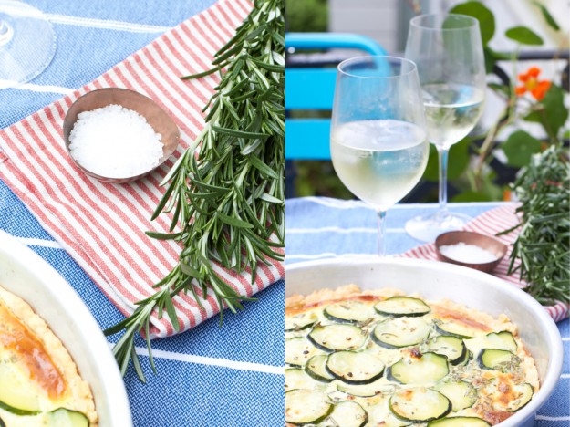 Ein Rezept f&uuml;r eine k&ouml;stliche Zucchini-Rosmarin Quiche vom Tastesheriff. So lecker!