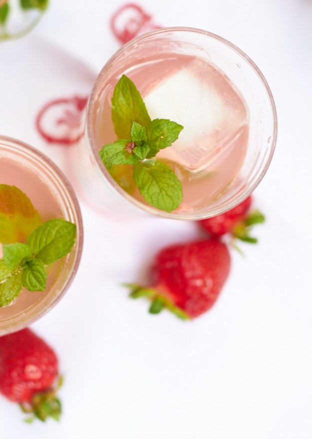 Der Geschmack von Kindheit und Sommer vereint in einem Glas. Der Sirup aus Erdbeeren und Rhabarber schmeckt ganz vorz&uuml;glich mit Mineralwasser aufgegossen.