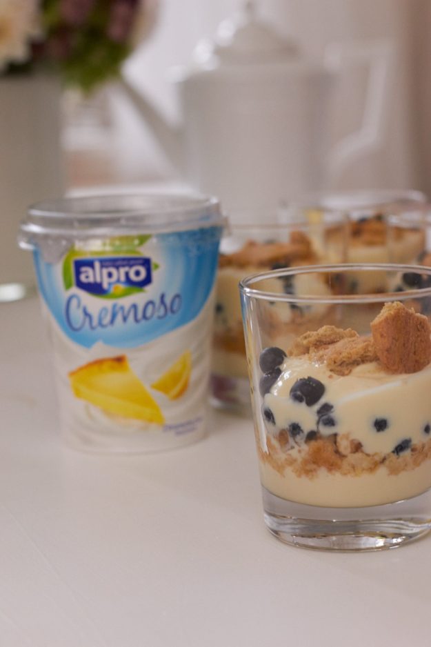 Laktosefreie Quarkspeise mit Fr&uuml;chten.