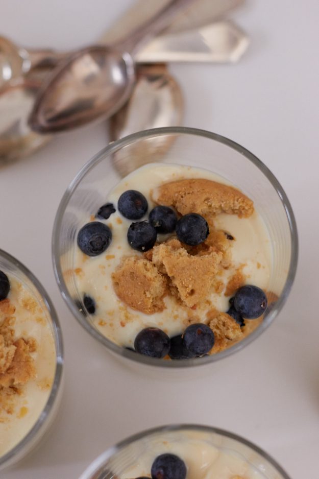 Laktosefreie Quarkspeise mit Fr&uuml;chten.