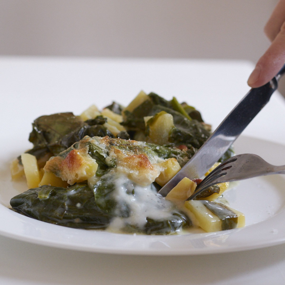 Die Gemüse-Expedition mit Kartoffel-Spinat-Feta-Gratin für den März ...