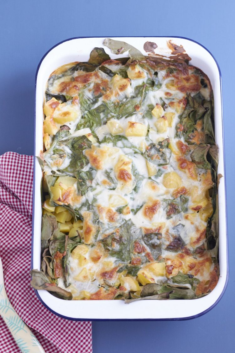 Die Gemüse-Expedition mit Kartoffel-Spinat-Feta-Gratin für den März ...