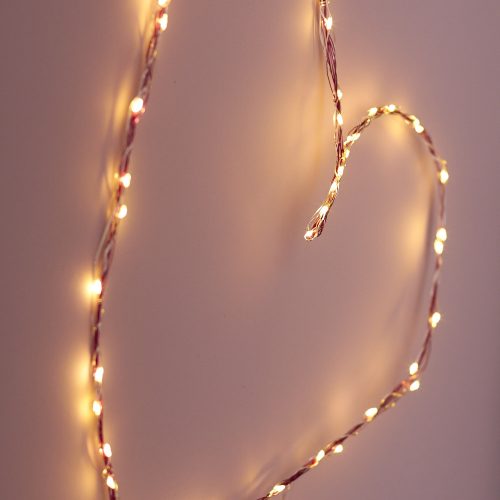 Ein wunderschönes DIY aus Draht und Lichterkette.