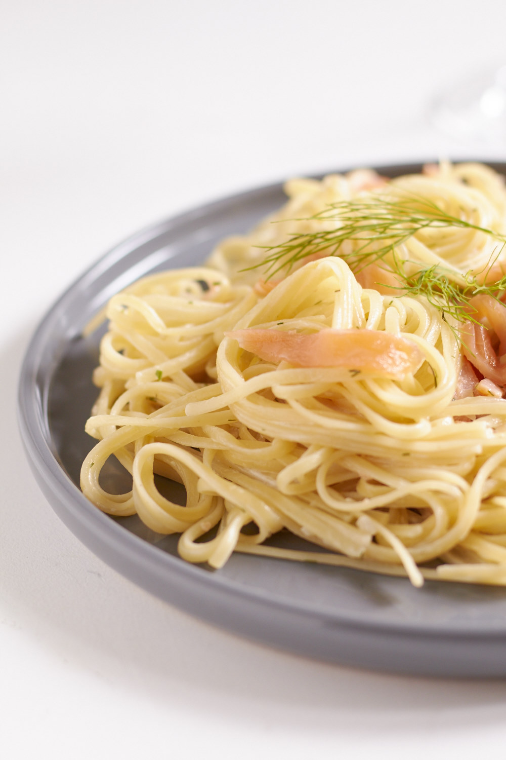 Schnelles und leckeren Mittagessen - Pasta mit R&auml;ucherlachs.