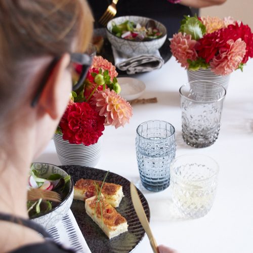 Kaltbach Kaesemenue - die Vorspeise - eine leckere Käsequiche mit Salat