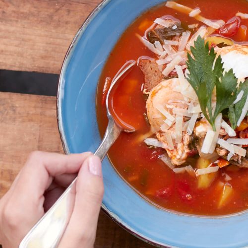 Nach meinem Liebling Jamie Oliver habe ich eine italienische Suppe nachgekocht