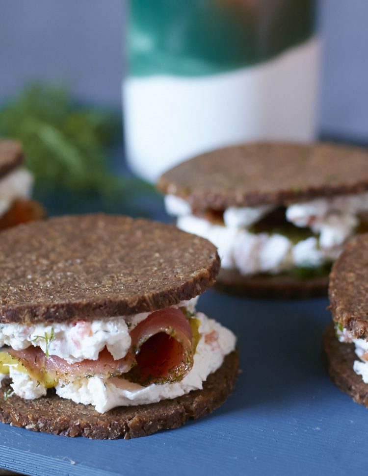 Super leckere Mini-Burger mit Garved Lachs von Friedrichs.