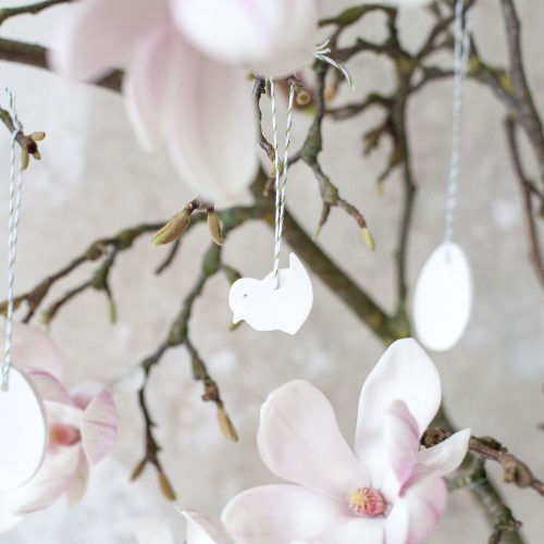 Schöne schlichte Osteranhänger aus Fimo