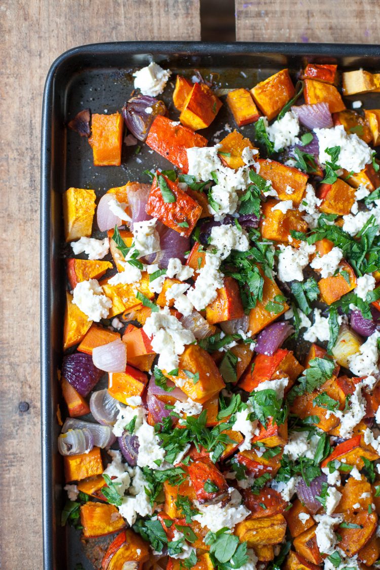 lherzhafter Ofenkuerbis mit Feta