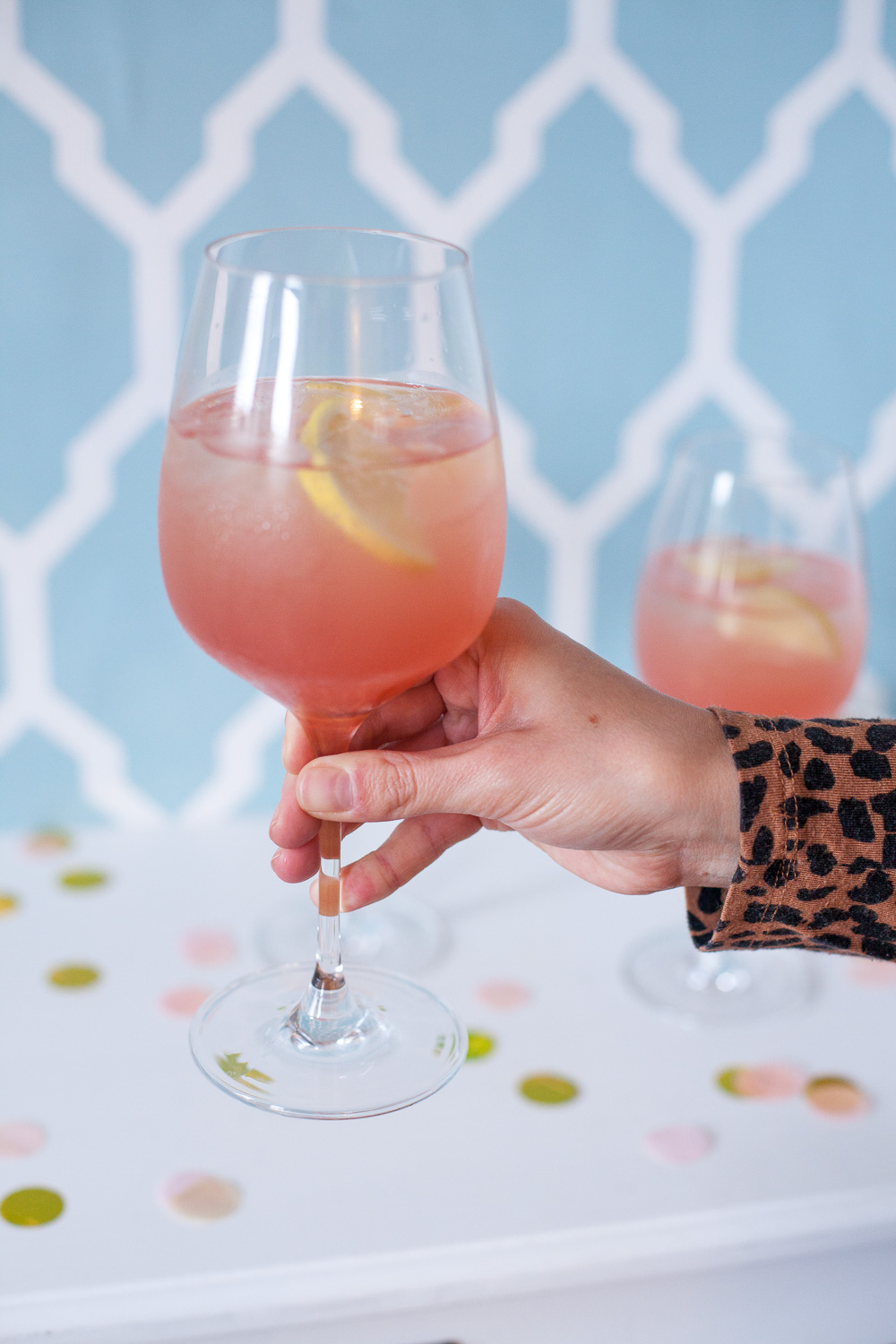 alkoholfreier Silvester Drink - Ein Mocktail für die ganze Familie - Rhabarber Squash