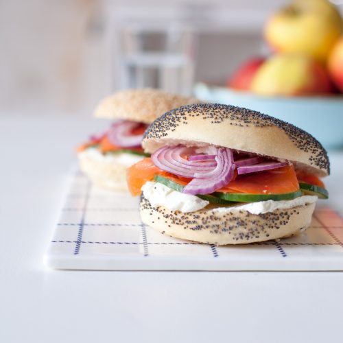 Lachs-Bagels