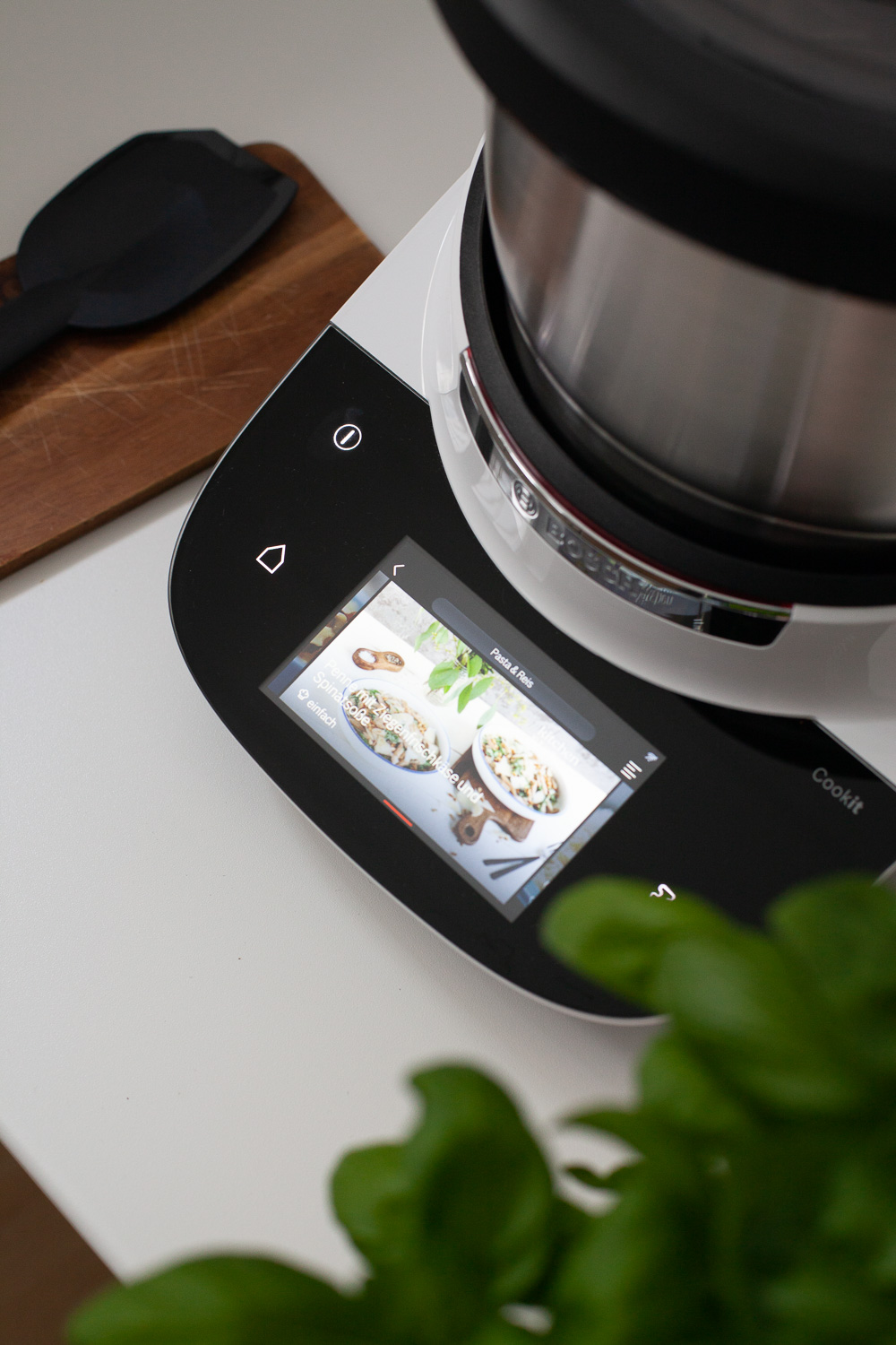 Penne mit Ziegenfrischkäse und Spinatsosse – ein Gericht welches sich ...