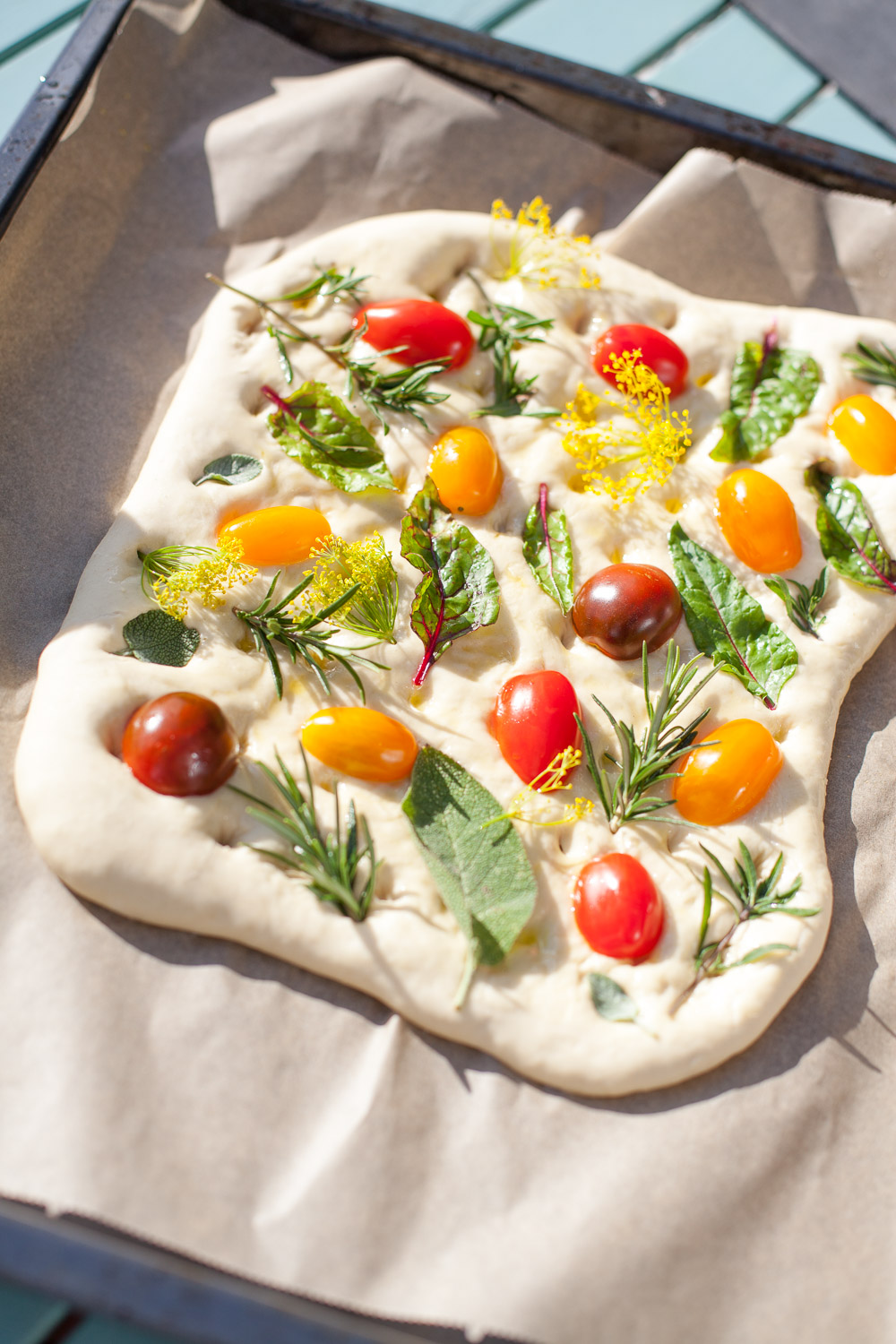 Buntes Garten Focaccia tastesheriff