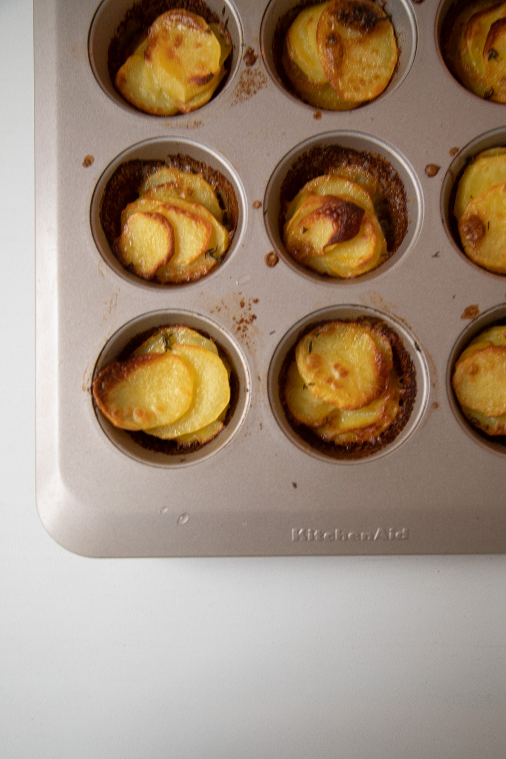 Kleine Kartoffelgratins in Muffinform