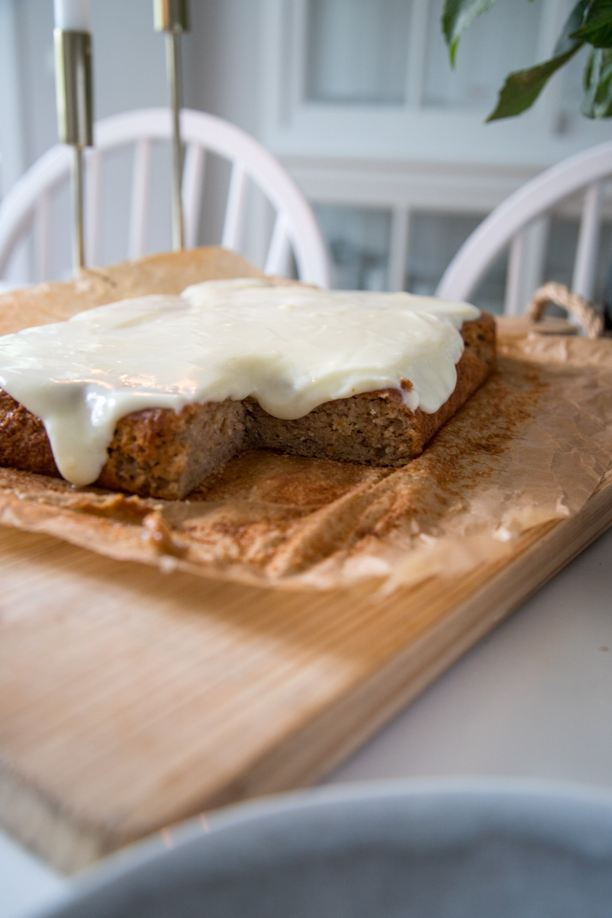 Apfel-Gewürzkuchen mit Frischkäsefrosting am Sonntag