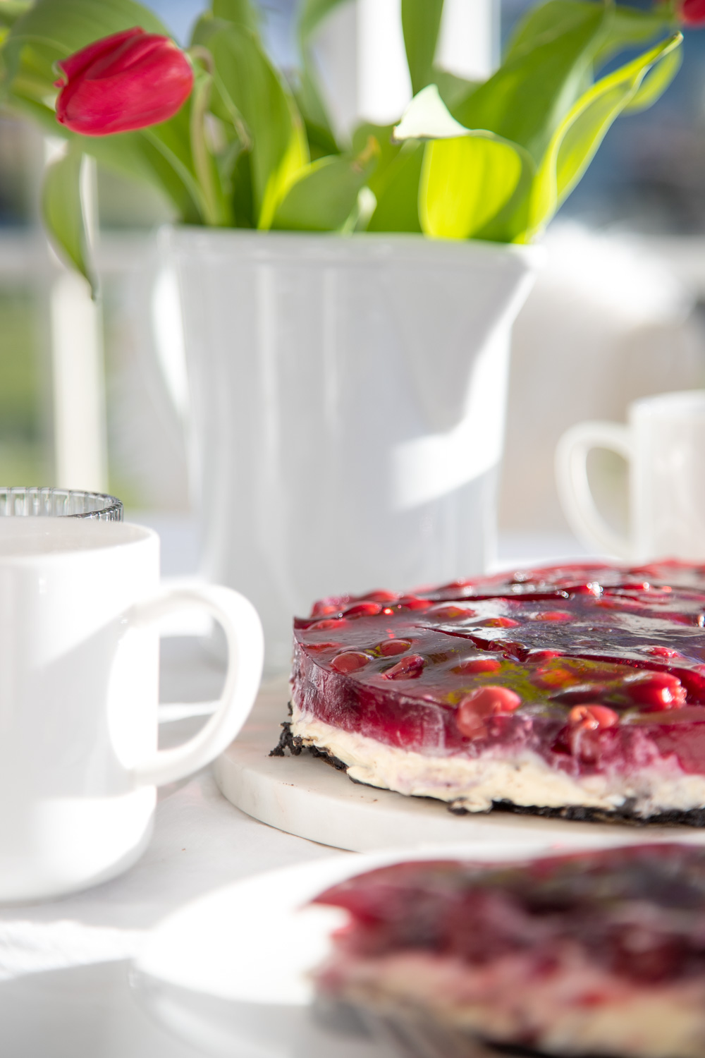 Kirsch-Schmand-Kuchen mit Oreo Boden-1430 | tastesheriff