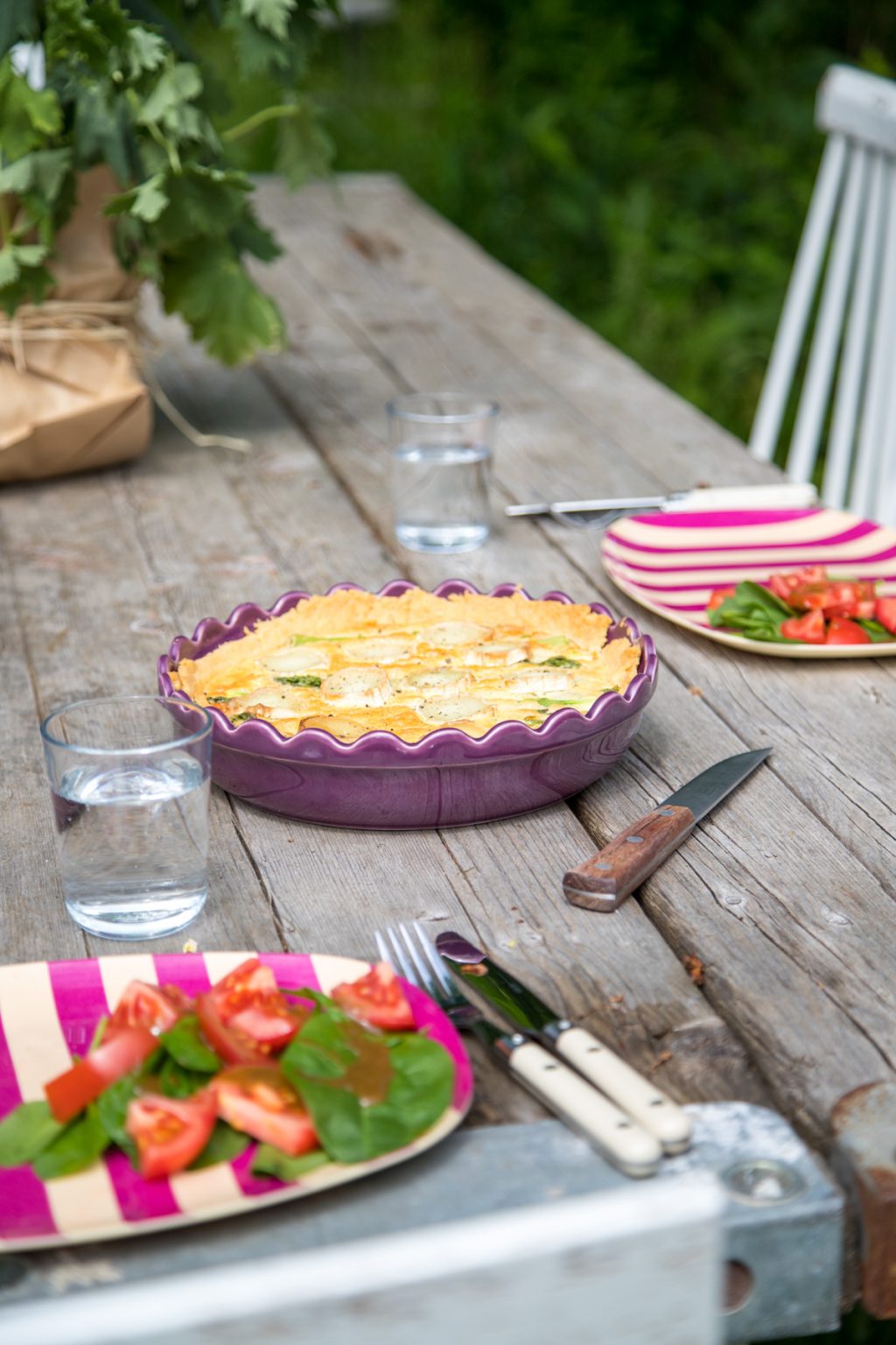 Quiche mit grünem Spargel und Ziegenkäse / tastesheriff