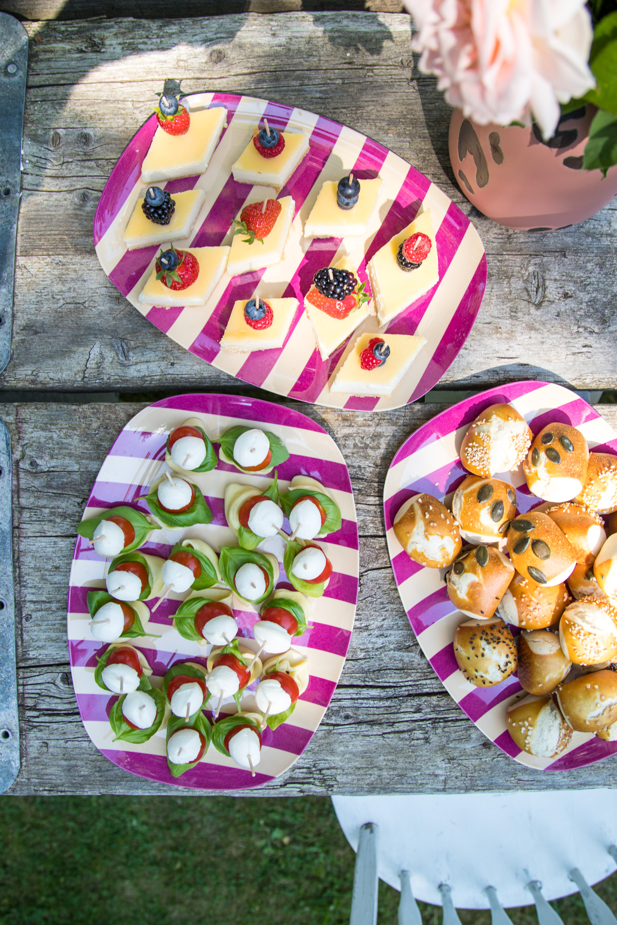 Dreierlei Mitbringsel- Perfekt vorbereitet f&uuml;r Schulfeste, Sommer- und Gartenpartys. Sie gehen schnell, Ihr ben&ouml;tigt wenige Zutaten und alle machen was her!