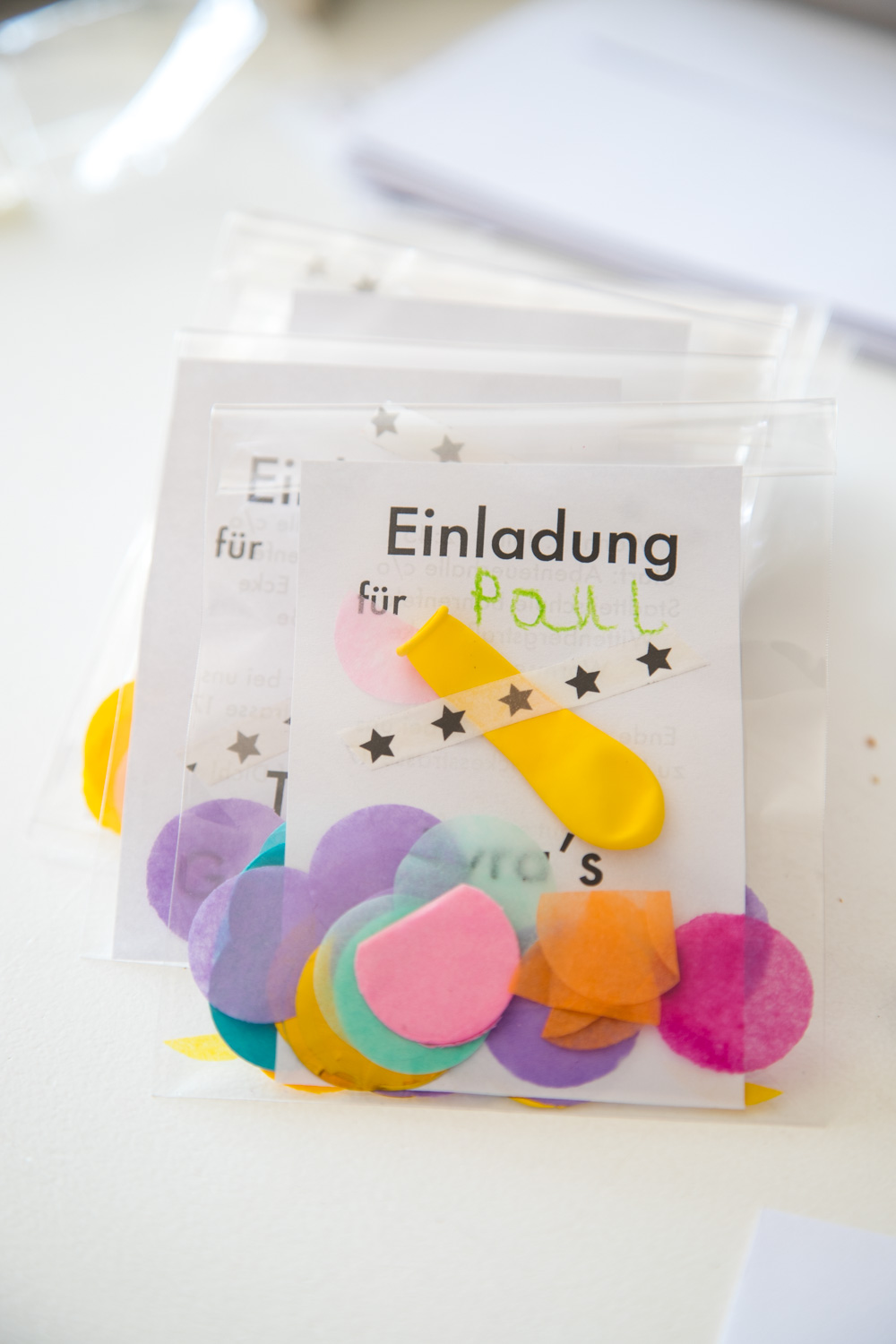 Unser diesjährigen Einladungen zum Kindergeburtstag