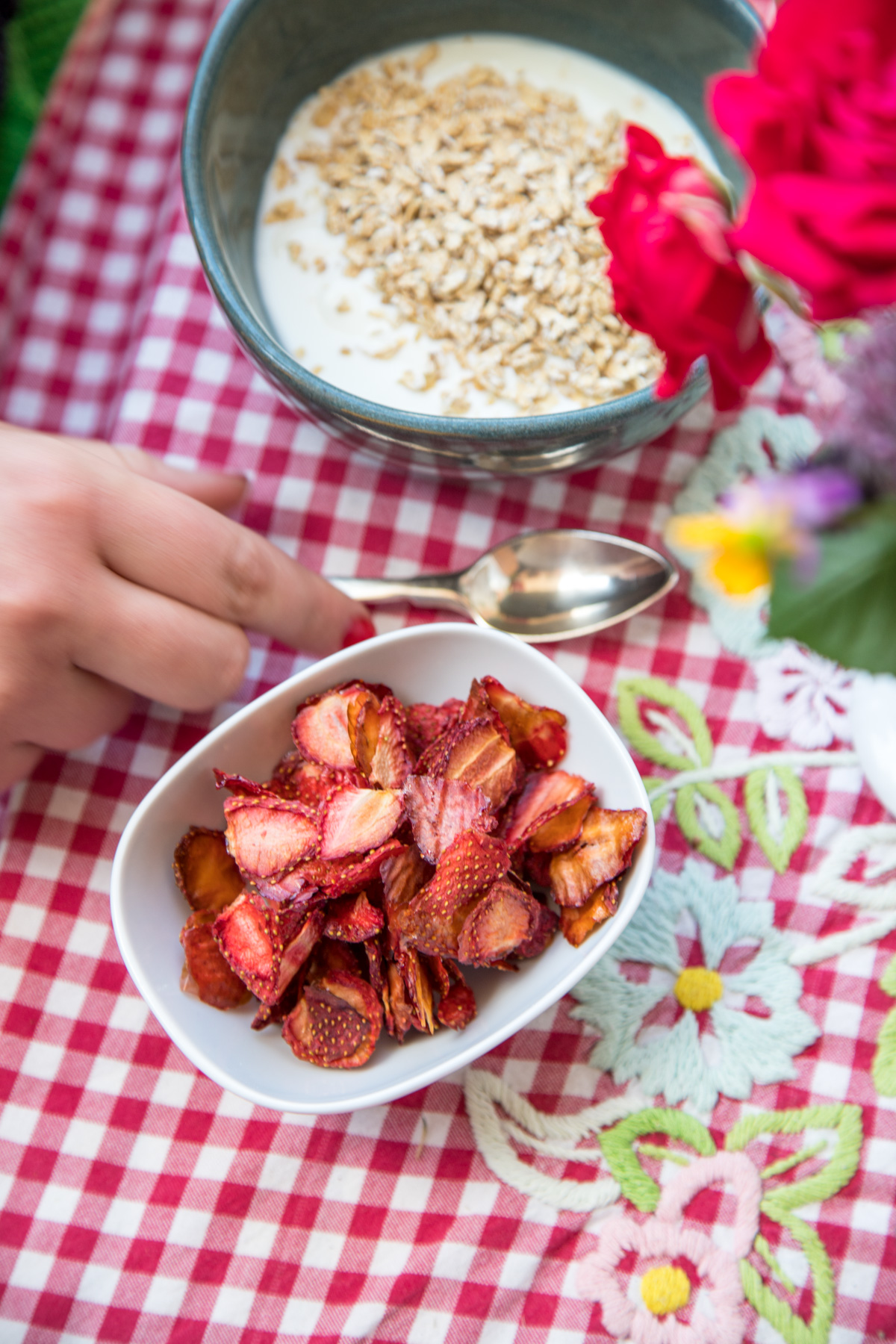 Die Arbeit ist es wert- Getrocknete Erdbeeren aus dem Ofen sind fix vorbereitet und trocknen sich im Backofen quasi von ganz alleine. Sie sind wirklich k&ouml;stlich