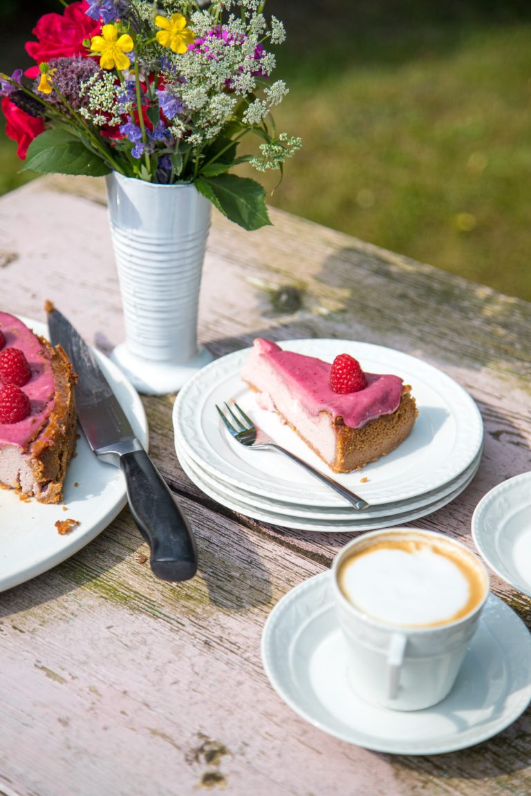 Eindruck schinden mit dem pinken Himbeer-Cheesecake Eindruck schinden mit dem pinken Himbeer-Cheesecake