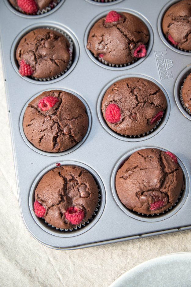 Doppelte Schokoladenmuffins mit selbstgepflückten Himbeeren schmecken gleich viel besser! Der Ausflug zum Hof im Herzogtum Lauenburg war ein Highlight für alle!