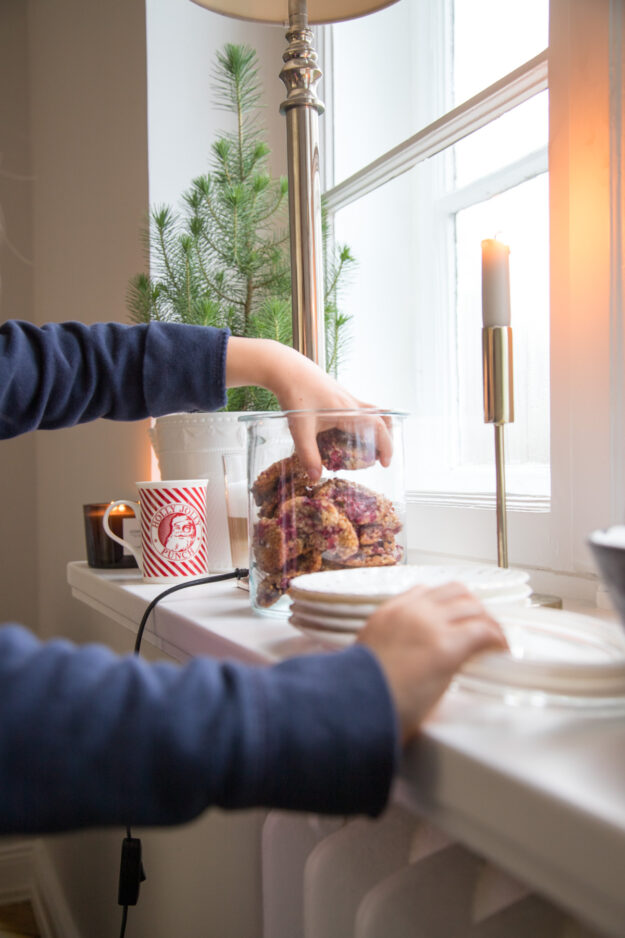 Es gibt Himbeer-Schoko-Cookies mit Meersalz! Die sind köstlich und unkompliziert gemacht. Einfach perfekt für Zwischendurch. Bei uns war das Glas schnell leer!