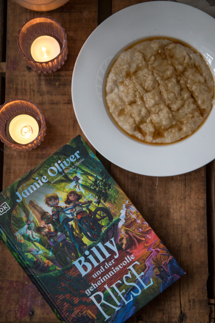 Porridge mit Karamellsirup  und ein neues Kinderbuch nach Jamie Oliver
