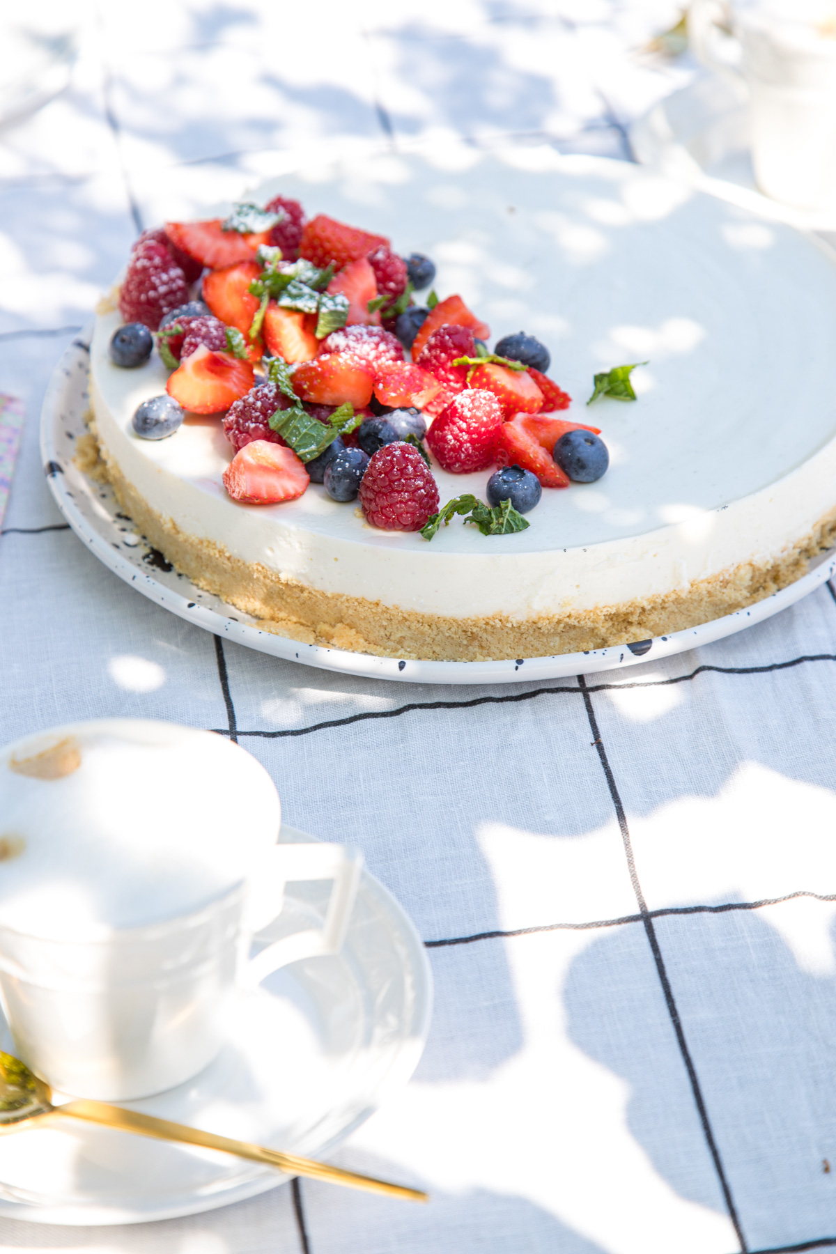 Sommerliche Joghurttorte ohne zu backen? Die ist im nu zubereitet und unglaublich k&ouml;stlich! Eine perfekte Alternative f&uuml;r den Sommer, wenns was leichtes braucht