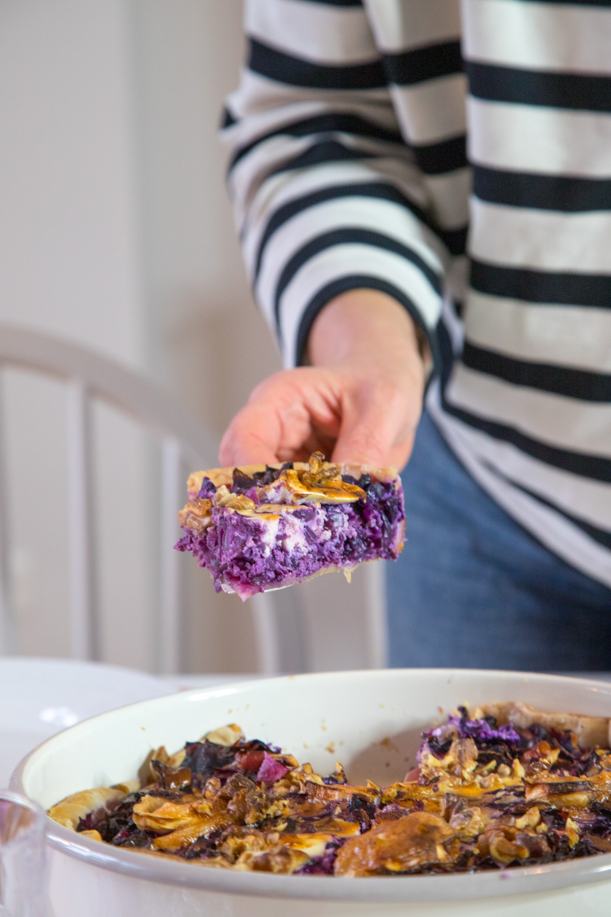 Große Schwärmerei für diese Rotkohl-Ziegenkäse Tarte