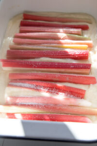 Startet mit mir in die Rhabarbersaison mit einem leckeren Rhabarber-Quark-Auflauf – fruchtig, cremig und der perfekte Genuss f&uuml;r den Fr&uuml;hling! Er ist fix fertig